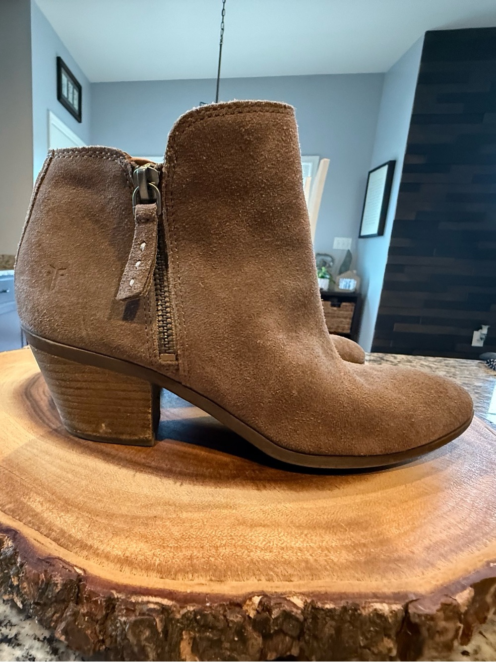 Frye Suede Ankle Bootie in Brown - Women's Chelsea Boot size 6.5M